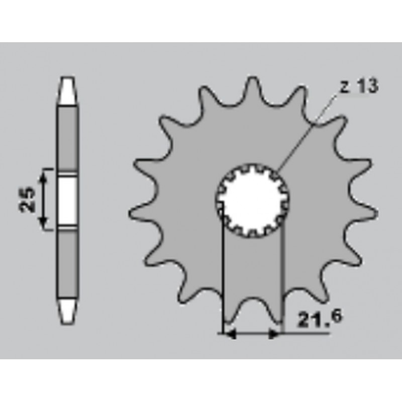 JR ZĘBATKA PRZEDNIA 566 13 (56613JT) SUZUKI RF/GSX/GSXR/GSF, YAMAHA FZR 600