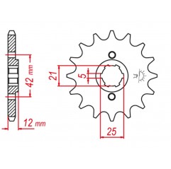 GROSSKOPF PROMOCJA ZĘBATKA PRZEDNIA 571 16 YAMAHA XJ600 '83-'90 (JTF571.16)