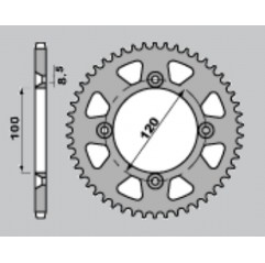 JR WYPRZEDAŻ ZĘBATKA TYLNA ALUMINIOWA T7075 (ERGAL) 798 48 (79848) SUZUKI RM 80/85, YAMAHA YZ 80/85 (93-14) (JTR798.48) (ŁAŃC. 4