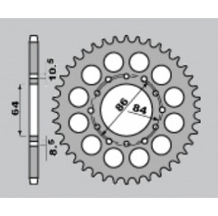 JR ZĘBATKA TYLNA 814 43 SUZUKI GSX400 TX '81-'85