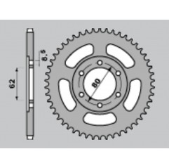 JR ZĘBATKA TYLNA 842 50 TW 125/TW 200