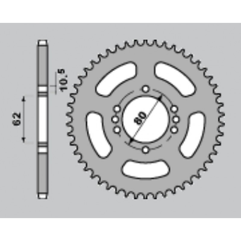 JR ZĘBATKA TYLNA 843 48 YAMAHA DT80LC