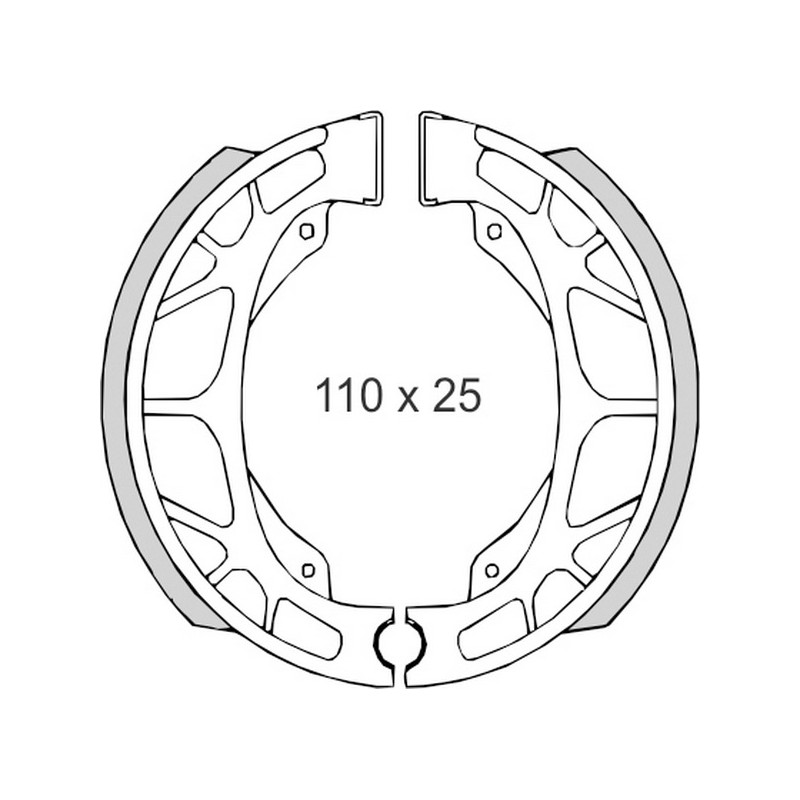 BRENTA SZCZĘKI HAMULCOWE DAELIM/HONDA/KYMCO/PEUGEOT/SYM (110x25mm)