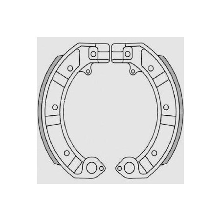 BRENTA SZCZĘKI HAMULCOWE PIAGGIO PK 50/125, PX 125/150/200, GS 160, SS 180/200, PE 200 (Z BLASZKAMI)(150x24mm)