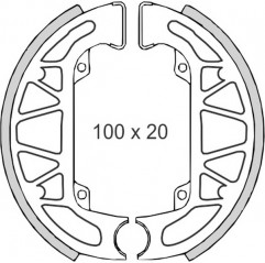 BRENTA SZCZĘKI HAMULCOWE GILERA 50 PIAGGIO NRG/NTT/QUARTZ/TPH/ZIP (100x20mm)