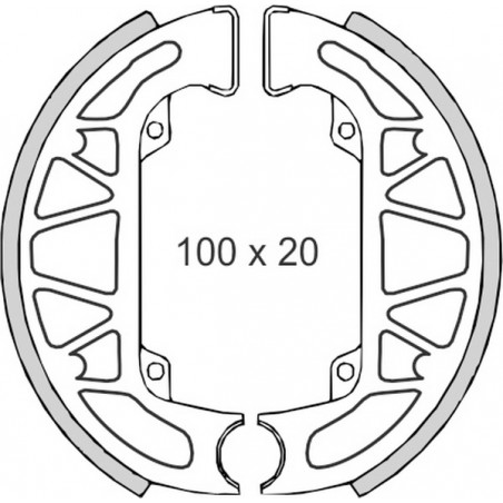 BRENTA SZCZĘKI HAMULCOWE GILERA 50 PIAGGIO NRG/NTT/QUARTZ/TPH/ZIP (100x20mm)