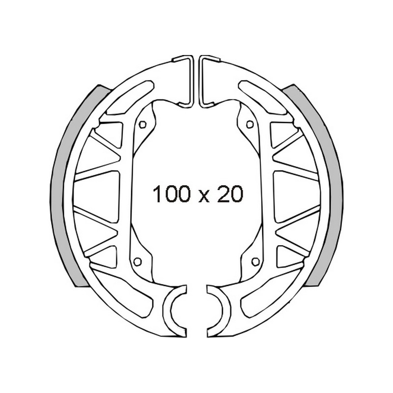 BRENTA SZCZĘKI HAMULCOWE GILERA STORM PIAGGIO FREE/NRG/NTT/ SFERA/TYPHOON (100x20mm)