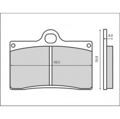 BRENTA KLOCKI HAMULCOWE KH95 BREMBO, PRZÓD