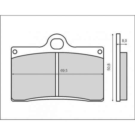 BRENTA KLOCKI HAMULCOWE KH95 BREMBO, PRZÓD