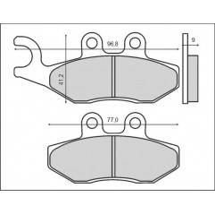 BRENTA KLOCKI HAMULCOWE KH353 APRILIA/PIAGGIO/VESPA/DERBI, PRZÓD