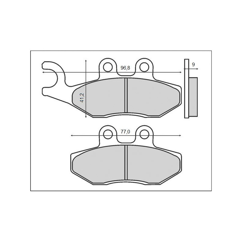 BRENTA KLOCKI HAMULCOWE KH353 APRILIA/PIAGGIO/VESPA/DERBI, PRZÓD