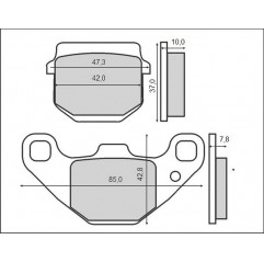 BRENTA KLOCKI HAMULCOWE KH83/2 HONDA MB80