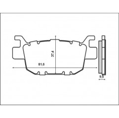 BRENTA KLOCKI HAMULCOWE KH415 HONDA SH, FES, NSS (SKUTERY), TYŁ