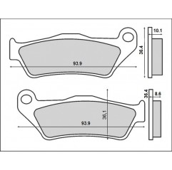 BRENTA KLOCKI HAMULCOWE KH363 BMW F 800R 09-10, R850/1100/1150/1200, K1200/1300 TYŁ