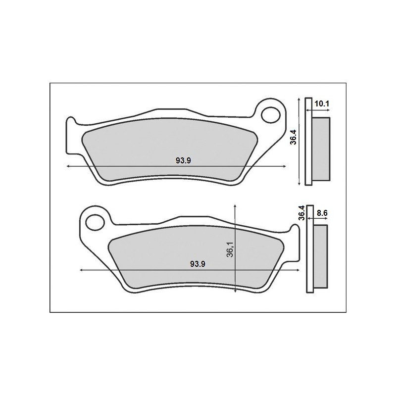 BRENTA KLOCKI HAMULCOWE KH363 BMW F 800R 09-10, R850/1100/1150/1200, K1200/1300 TYŁ