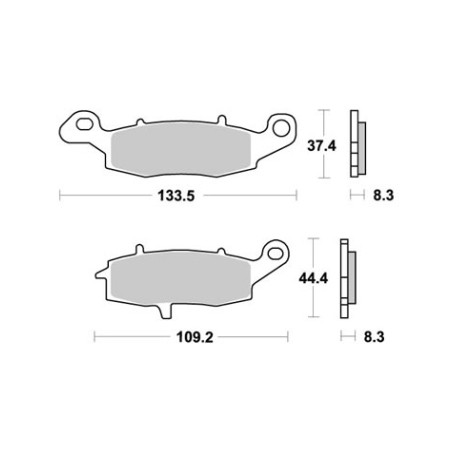 BRENTA KLOCKI HAMULCOWE KH231 PRAWY PRZÓD+TYŁ