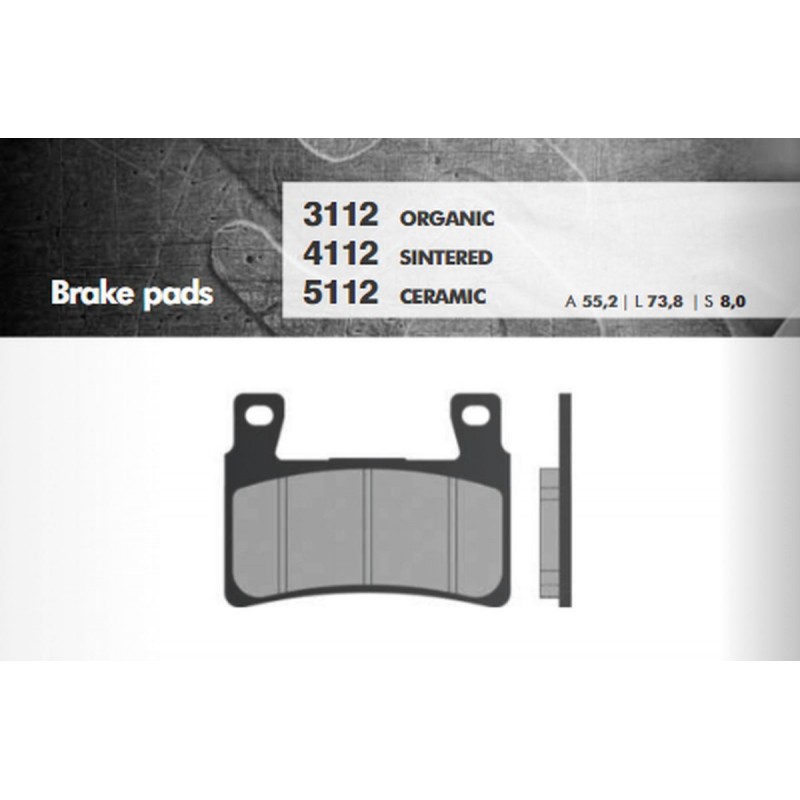 BRENTA KLOCKI HAMULCOWE KH265 / KH296 PRZÓD