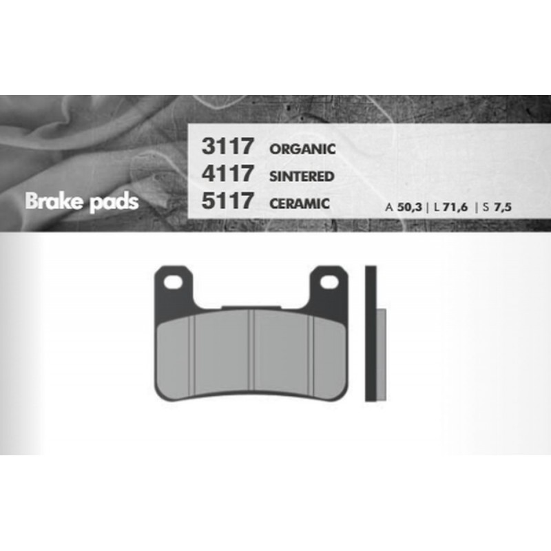 BRENTA KLOCKI HAMULCOWE KH379 SUZUKI GSXR/VZR/M1800, KAWASAKI ZX10/Z1000, PRZÓD