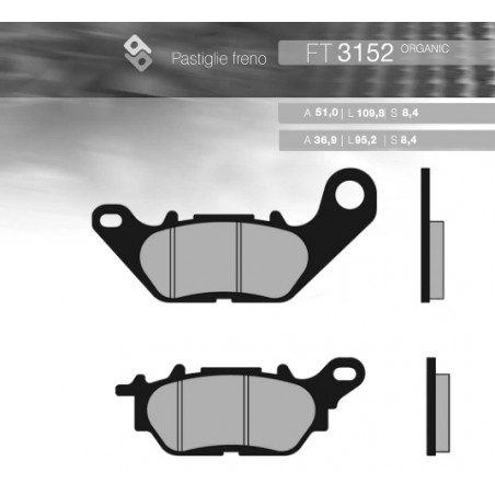 BRENTA KLOCKI HAMULCOWE KH464 YAMAHA YBR 125 '06-'15 PRZÓD