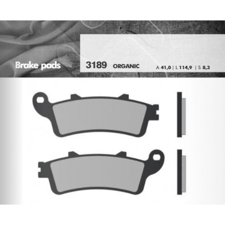 BRENTA KLOCKI HAMULCOWE KH261 / KH281 (GRUBOŚĆ 8,3MM)