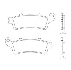 BRENTA KLOCKI HAMULCOWE KH281 / KH261 SPIEK METALICZNY (ZŁOTE) (GRUBOŚĆ 9,5MM)