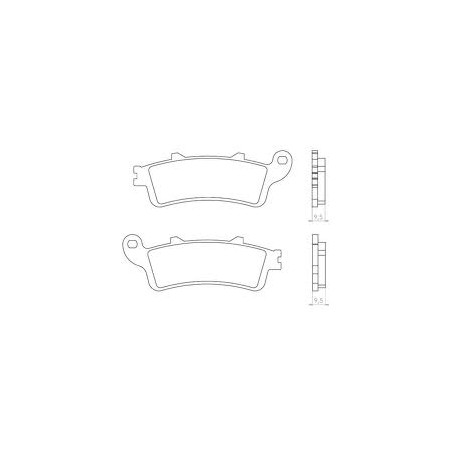BRENTA KLOCKI HAMULCOWE KH281 / KH261 SPIEK METALICZNY (ZŁOTE) (GRUBOŚĆ 9,5MM)