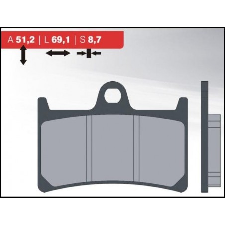 BRENTA KLOCKI HAMULCOWE KH252 / KH380 SPIEK METALICZNY (ZŁOTE)