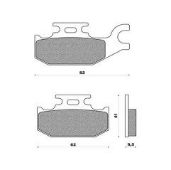 BRENTA KLOCKI HAMULCOWE KH307 (YFM 400/450 TYŁ) SPIEK METALICZNY (ZŁOTE)