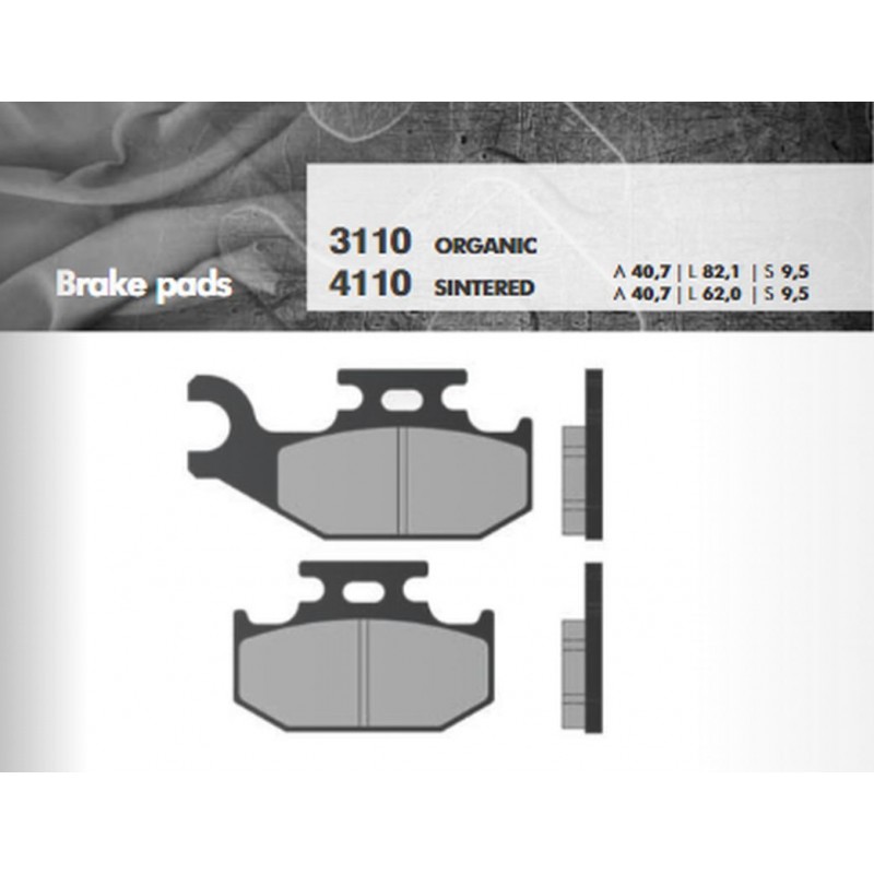 BRENTA KLOCKI HAMULCOWE KH317 / KH414 SPIEK METALICZNY (ZŁOTE) (GRUBOŚĆ 9,5MM )