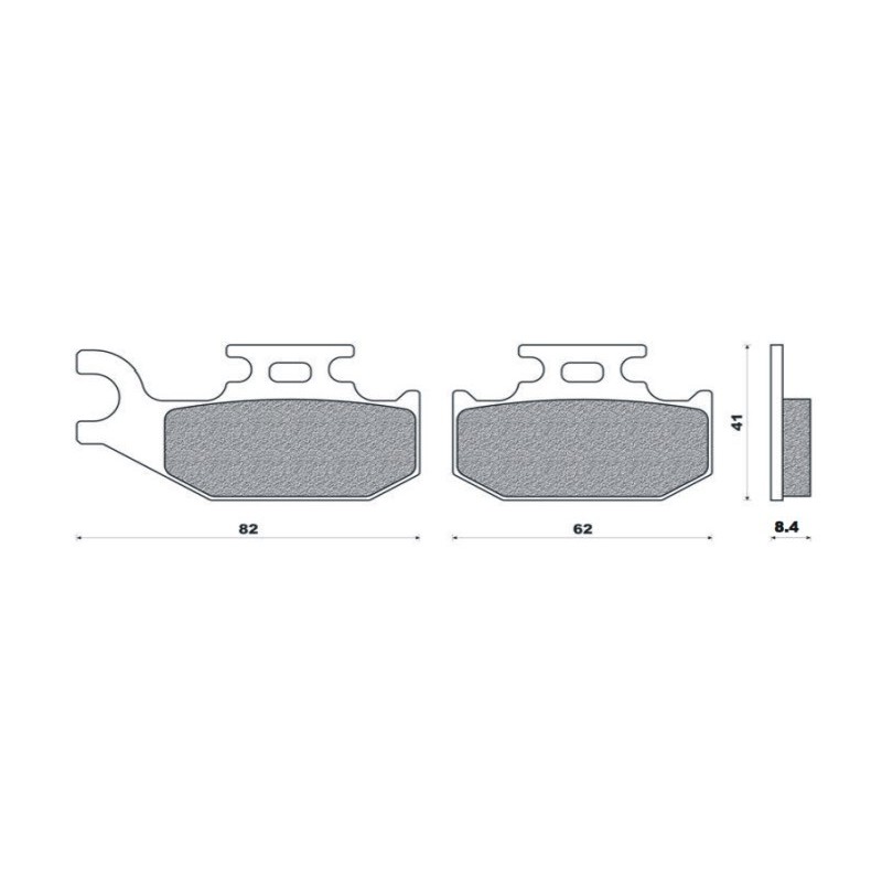 BRENTA KLOCKI HAMULCOWE KH414 / KH317 SPIEK METALICZNY (ZŁOTE) ( GRUBOŚĆ 8,4MM )