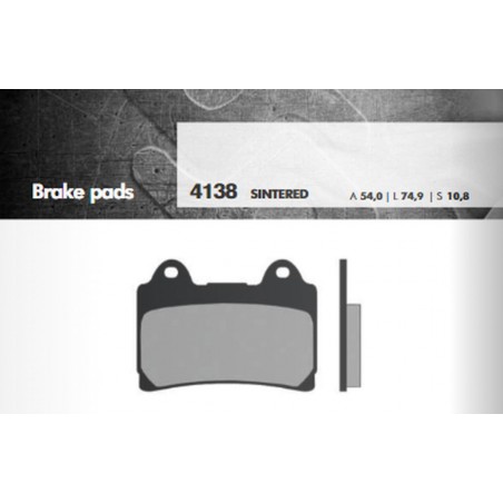 BRENTA KLOCKI HAMULCOWE KH160 SPIEK METALICZNY (ZŁOTE) (PRZÓD TDM '96-01, V-MAX '93-03, FJ1200 '91-95)