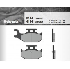 BRENTA KLOCKI HAMULCOWE KH428 (YFM700 RAPTOR 06-12 TYŁ), SPIEK METALICZNY (ZŁOTE)