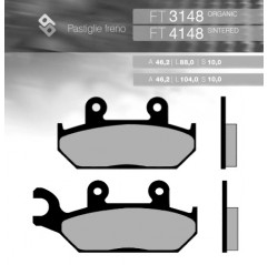 BRENTA KLOCKI HAMULCOWE KH172 SPIEK METALICZNY (ZŁOTE) YAMAHA XT600 '92-'03, XTZ 660 '92-'98 PRZÓD