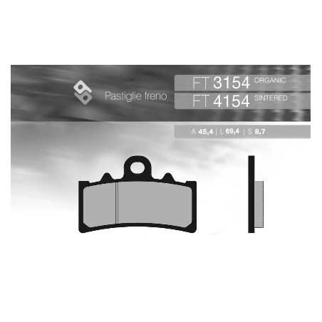 BRENTA KLOCKI HAMULCOWE KH606 SPIEK METALICZNY (ZŁOTE) KTM DUKE 125/200/390 '11-'16 PRZÓD