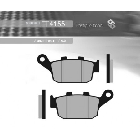 BRENTA KLOCKI HAMULCOWE KH496 SPIEK METALICZNY (ZŁOTE) HONDA CB 500R/X '13-'16, CB 650F '14-'16, CBR 650/CTX 700 TYŁ