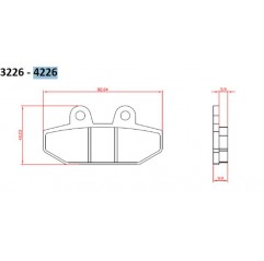 BRENTA KLOCKI HAMULCOWE KH710 SPIEK METALICZNY (ZŁOTE) HARLEY-DAVIDSON 1750/1870 '18-20, TYŁ