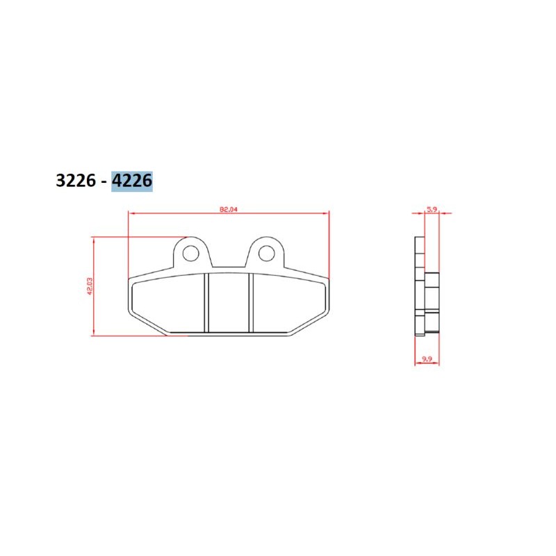 BRENTA KLOCKI HAMULCOWE KH710 SPIEK METALICZNY (ZŁOTE) HARLEY-DAVIDSON 1750/1870 '18-20, TYŁ