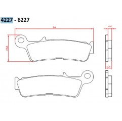 BRENTA KLOCKI HAMULCOWE SPIEK METALICZNY (ZŁOTE) YAMAHA YZ 450 '20-, PRZÓD