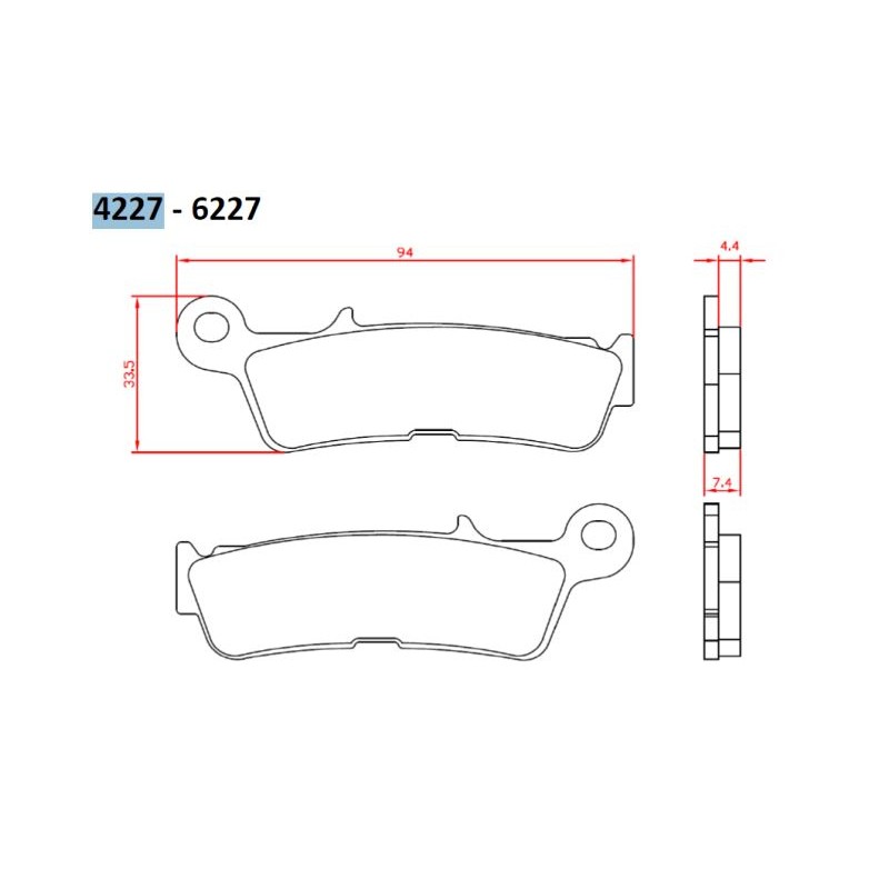 BRENTA KLOCKI HAMULCOWE SPIEK METALICZNY (ZŁOTE) YAMAHA YZ 450 '20-, PRZÓD