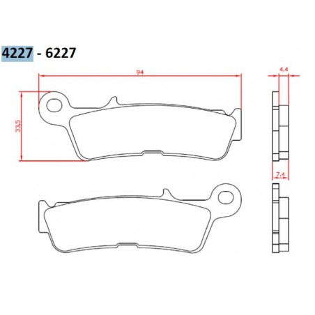 BRENTA KLOCKI HAMULCOWE SPIEK METALICZNY (ZŁOTE) YAMAHA YZ 450 '20-, PRZÓD