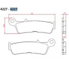 BRENTA KLOCKI HAMULCOWE SPIEK METALICZNY (ZŁOTE) OFF ROAD YAMAHA YZ 450 '20-, PRZÓD