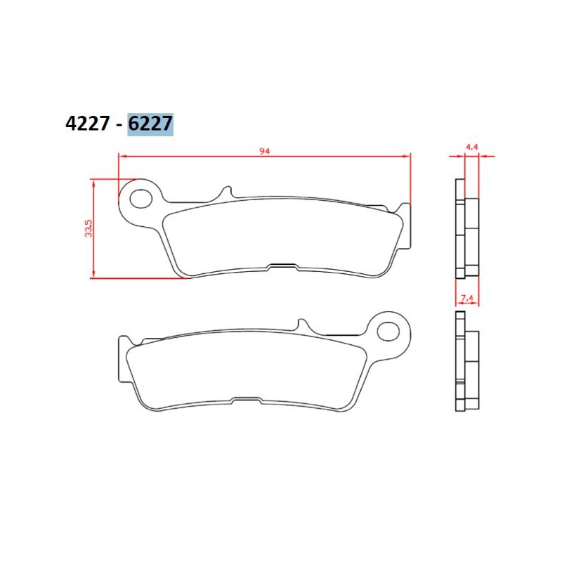 BRENTA KLOCKI HAMULCOWE SPIEK METALICZNY (ZŁOTE) OFF ROAD YAMAHA YZ 450 '20-, PRZÓD