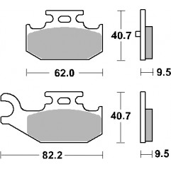 SBS KLOCKI HAMULCOWE KH428 OFF-ROAD SINTER KOLOR ZŁOTY PASUJE DO: YAMAHA YFM 450/660/700 RAPTOR/RHINO TYŁ