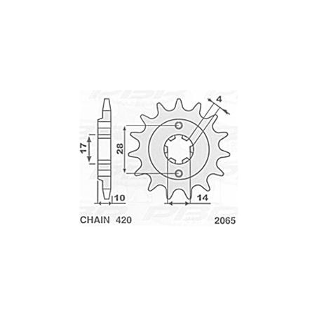 S ZĘBATKA PRZEDNIA 2065 15 (JTF2107.15)