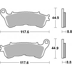 SBS KLOCKI HAMULCOWE KH388 STREET EXCEL/RACING SINTER KOLOR ZŁOTY
