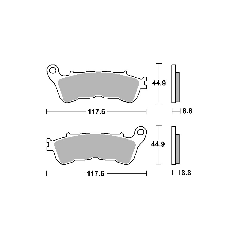 SBS KLOCKI HAMULCOWE KH388 STREET EXCEL/RACING SINTER KOLOR ZŁOTY