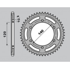 JR ZĘBATKA TYLNA 5301 40 KAWASAKI ZX-6R '95-'97, W 650 '00-'06, ZR 750 '91-'04, GSX-R 600 '97-'00, GSX-R 750 '98-'99