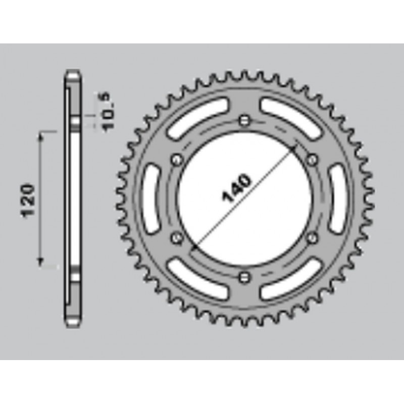 JR ZĘBATKA TYLNA 5301 40 KAWASAKI ZX-6R '95-'97, W 650 '00-'06, ZR 750 '91-'04, GSX-R 600 '97-'00, GSX-R 750 '98-'99