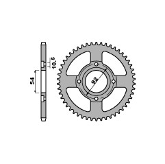 PBR ZĘBATKA TYLNA 835 45 ALUMINIOWA (ERGAL) YAMAHA TZR 125 88-93 (ŁAŃC. 428)