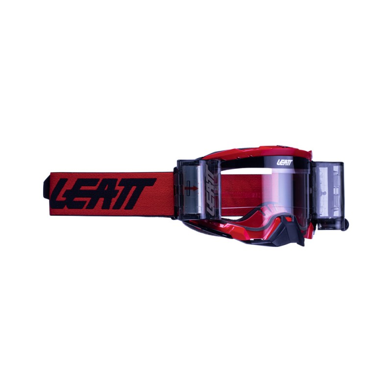 LEATT (2022/2023) GOGLE VELOCITY 5.5 ROLL-OFF GOGGLE RED CLEAR 83% - KOLOR CZERWONY/CZARNY SZYBKA PRZEŹROCZYSTA